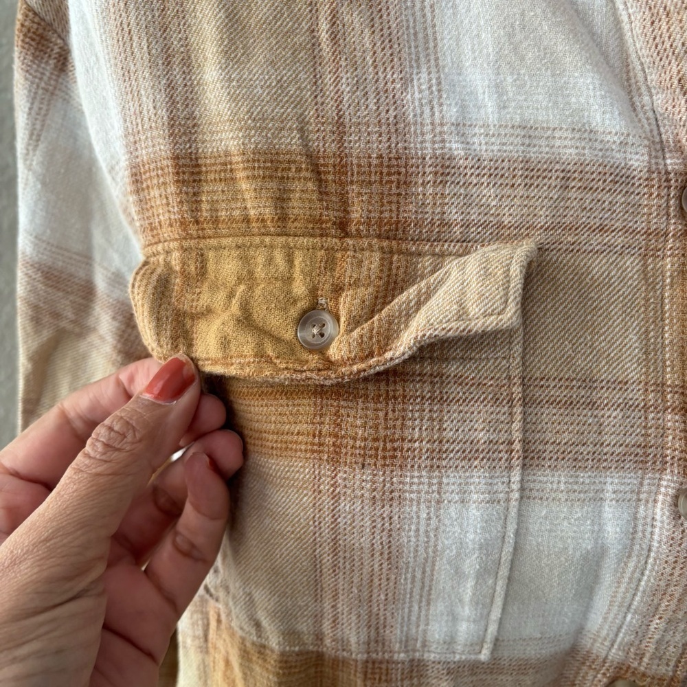 Old Navy Boyfriend Plaid Button Down Shirt - Picture 4 of 8